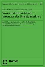 Wasserrahmenrichtlinie - Wege aus der Umsetzungskrise