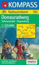 Donauradweg Schwarzwald - Regensburg 1 : 125 000