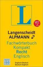 Langenscheidt Fachwörterbuch Kompakt Recht Englisch