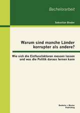 Warum Sind Manche L Nder Korrupter ALS Andere? Wie Sich Die Einflussfaktoren Messen Lassen Und Was Die Politik Daraus Lernen Kann