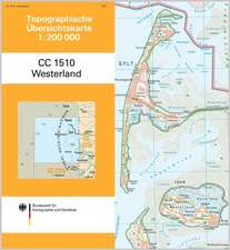 Topographische Übersichtskarte CC1510 Westerland 1 : 200 000