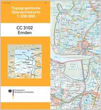 Topographische Übersichtskarte CC3102 Emden 1 : 200 000