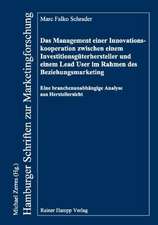 Das Management einer Innovations­kooperation zwischen einem Investitionsgüterhersteller und einem Lead User im Rahmen des Beziehungsmarketing