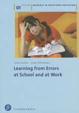 Learning from Errors at School and at Work: Theory and Practice of Systemic Conflict Transformation