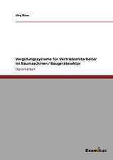 Vergütungssysteme für Vertriebsmitarbeiter im Baumaschinen / Baugerätesektor