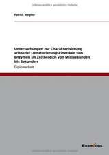 Untersuchungen zur Charakterisierung schneller Denaturierungskinetiken von Enzymen im Zeitbereich von Millisekunden bis Sekunden