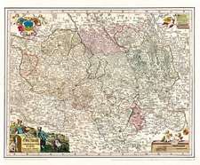 Historische Karte: Oberlausitz, 1727