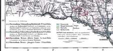 Historische Karte: Thüringen 1864