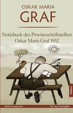 Notizbuch Des Provinzschriftstellers Oskar Maria Graf 1932: A Staged Approach