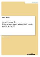 Auswirkungen der Unternehmensteuerreform 2008 auf die GmbH & Co. KG