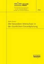 Der besondere Artenschutz in der räumlichen Gesamtplanung