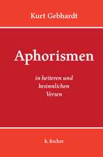 Aphorismen in heiteren und besinnlichen Versen