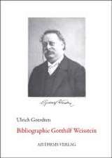 Bibliographie Gotthilf Weisstein