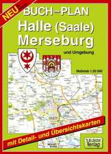 Buchstadtplan Halle (Saale) , Merseburg und Umgebung 1 : 20 000