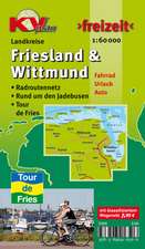 Friesland & Wittmund Kreiskarte, KVplan, Radkarte/Freizeitkarte/Routenkarte zur Tour-de-Fries, 1:60.00