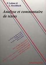 Analyse et commentaire de textes