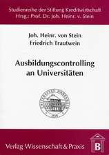 Ausbildungscontrolling an Universitäten