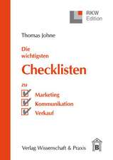 Die wichtigsten Checklisten zu Marketing - Kommunikation - Verkauf