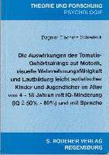 Die Auswirkungen des Tomatis-Gehörtrainings auf Motorik, visuelle Wahrnehmungsfähigkeit und Lautbildung leicht autistischer Kinder und Jugendlicher im Alter von 4-18 Jahren mit IQ-Minderung und mit Sprache