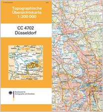 Topographische Übersichtskarte CC4702 Düsseldorf 1 : 200 000