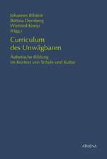 Curriculum des Unwägbaren I