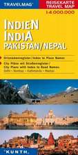 KUNTH Reisekarte Indien - Pakistan - Nepal 1 : 4 000 000