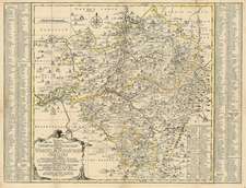 Historische Karte: VOGTLAND. Vogtländischer Kreis. Ämtern Plauen, Pausa, Voigtsberg sowie die Herrschaft Ascha 1758 (Plano)