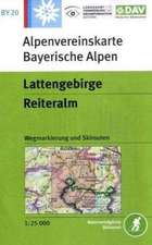 DAV Alpenvereinskarte Bayerische Alpen 20 Lattengebirge - Reiteralm, Ramsau 1 : 25 000