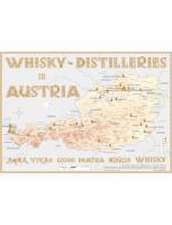 Whisky Distilleries Austria Tasting Map 34 x 24cm