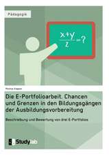 Die E-Portfolioarbeit. Chancen und Grenzen in den Bildungsgängen der Ausbildungsvorbereitung