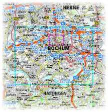 Bochum. Stadtplan 1:18 000