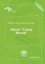 What Lay Abouts Say about Casey Novak