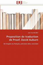 Proposition de Traduction de Proof, David Auburn