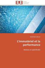 L'Immateriel Et La Performance: Diagnostic Et Conduite Therapeutique