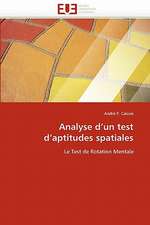 Analyse d'un test d'aptitudes spatiales