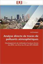 Analyse Directe de Traces de Polluants Atmospheriques