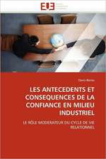 Les Antecedents Et Consequences de La Confiance En Milieu Industriel