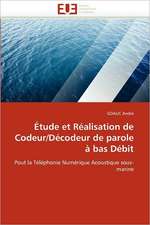 Etude Et Realisation de Codeur/Decodeur de Parole a Bas Debit