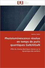 Photoluminescence Resolue En Temps de Puits Quantiques Gan/Algan