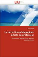 La formation pédagogique initiale du professeur