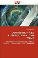 CONTRIBUTION À LA PLANIFICATION À LONG TERME