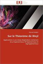 Sur le Théorème de Weyl