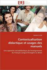 Contextualisation didactique et usages des manuels