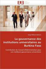 La gouvernance des institutions universitaires au Burkina Faso