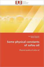 Some Physical Constants of Safou Oil