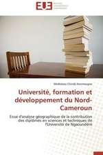 Universite, Formation Et Developpement Du Nord-Cameroun: Cooccurrences