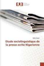 Etude sociolinguistique de la presse ecrite Nigerienne