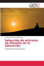 Selección de artículos de filosofía de la educación