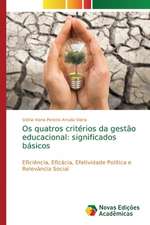 Os quatros critérios da gestão educacional: significados básicos