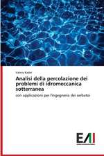 Analisi della percolazione dei problemi di idromeccanica sotterranea